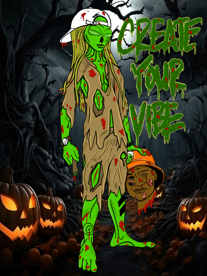 "Halloween Avatar Zombie" Tee/Crewneck